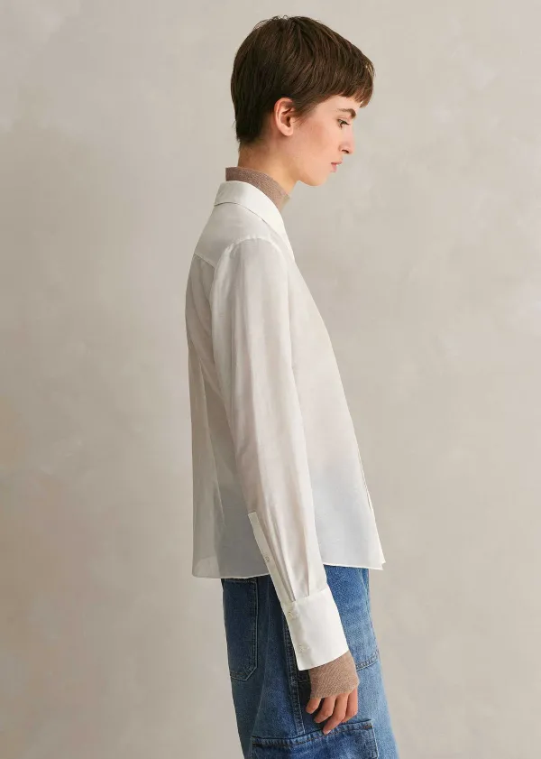 ME+EM Silk Cotton Layering Shirt | Women Shirts