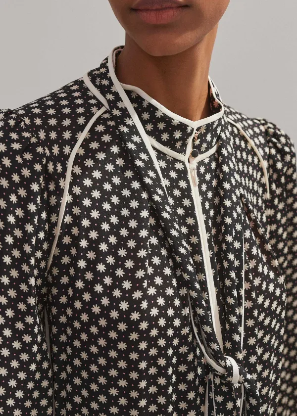 silk_daisy_polka_dot_print_maxi_dress_3.webp ME+EM Silk Daisy Polka Dot Print Maxi Dress | Women Maxi Dresses