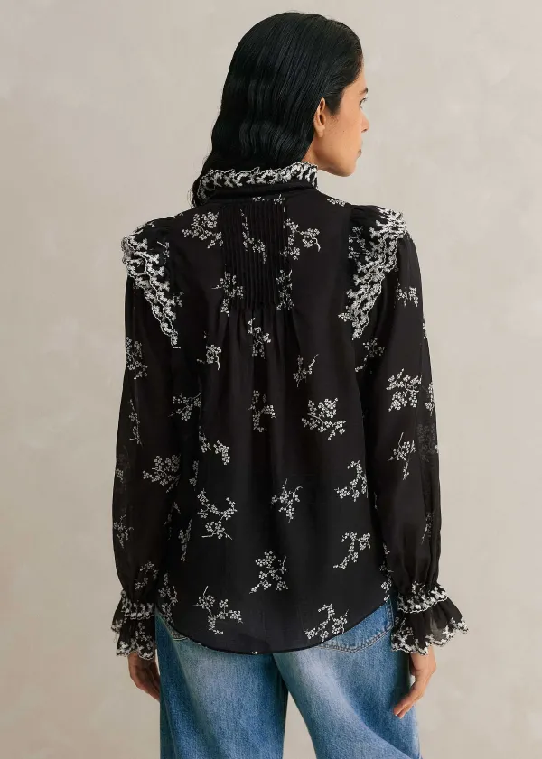 silk_organza_cherry_blossom_print_blouse_3.webp ME+EM Silk Organza Cherry Blossom Print Blouse | Women Blouses