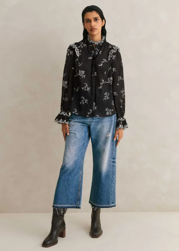 silk_organza_cherry_blossom_print_blouse_4.webp ME+EM Silk Organza Cherry Blossom Print Blouse | Women Blouses