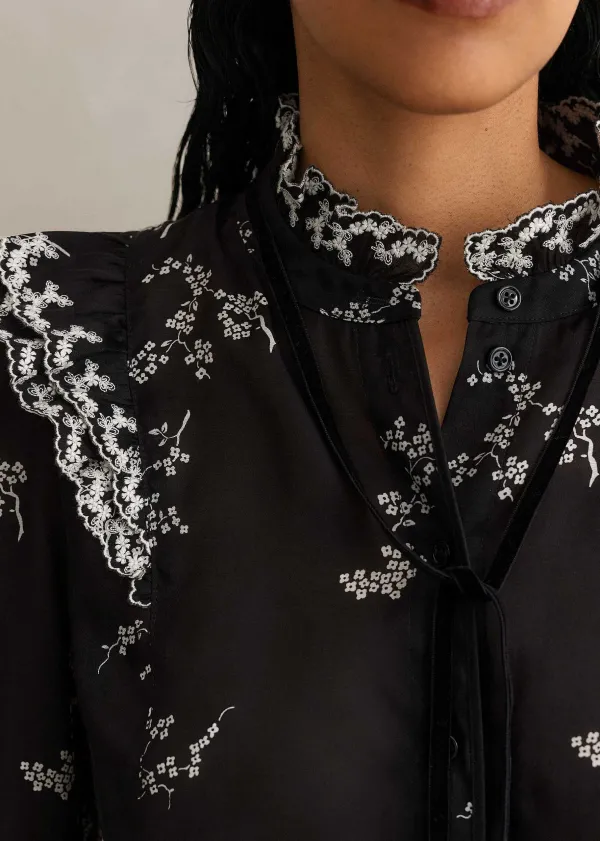 silk_organza_cherry_blossom_print_blouse_6.webp ME+EM Silk Organza Cherry Blossom Print Blouse | Women Blouses