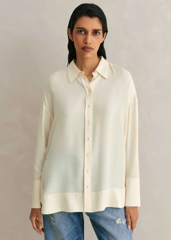 ME+EM Silk Oversized Shirt | Women Shirts