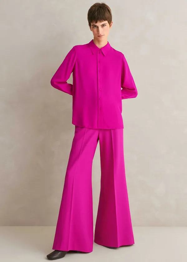 ME+EM Silk Pop Colour Shirt | Women Shirts