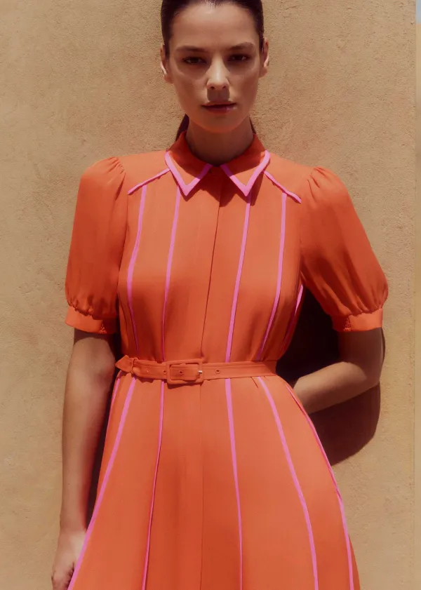 silk_short_sleeve_maxi_dress__belt_3.webp ME+EM Silk Short Sleeve Maxi Dress + Belt | Women Maxi Dresses