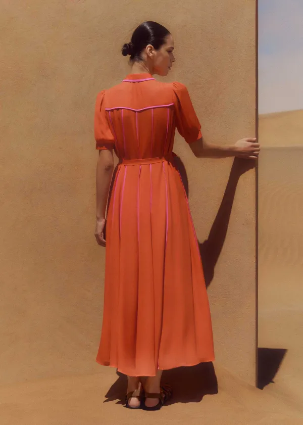 silk_short_sleeve_maxi_dress__belt_4.webp ME+EM Silk Short Sleeve Maxi Dress + Belt | Women Maxi Dresses