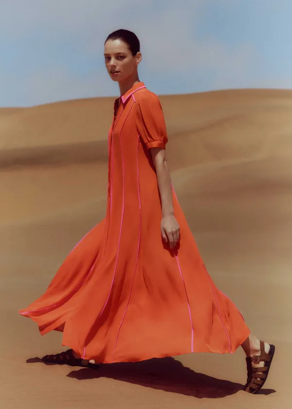 silk_short_sleeve_maxi_dress__belt_6.webp ME+EM Silk Short Sleeve Maxi Dress + Belt | Women Maxi Dresses