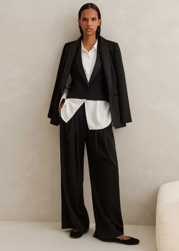 ME+EM Sleeveless Tux Jacket | Women Blazers