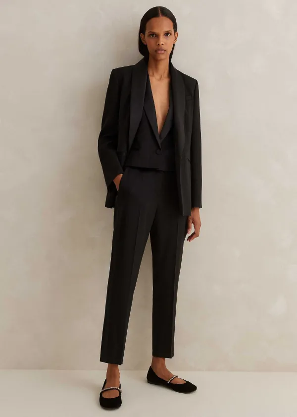 ME+EM Slim Crop Forever Tux Trouser | Women Slim Trousers