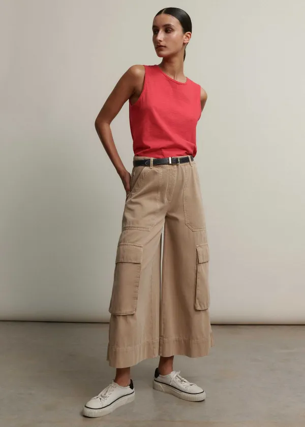 ME+EM Slub Crew Neck Swing Vest | Women T-Shirts