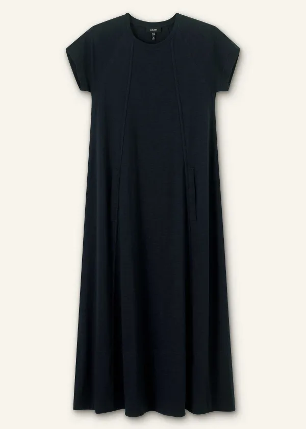 ME+EM Slub Jersey Midi Swing Dress | Women Midi Dresses