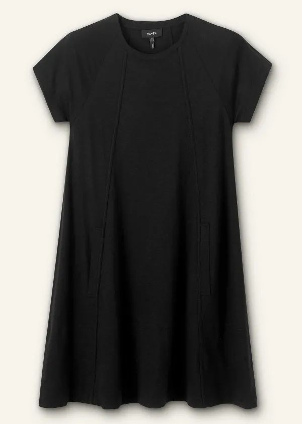 ME+EM Slub Jersey Raglan Seam Short Swing Dress | Women Short Dresses