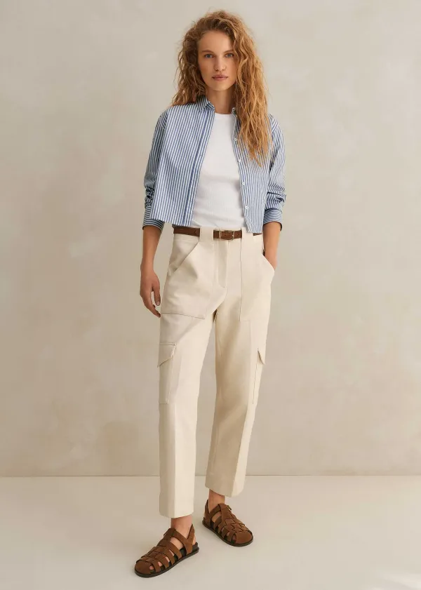 ME+EM Smart Cargo Slim Crop Trouser | Women Slim Trousers