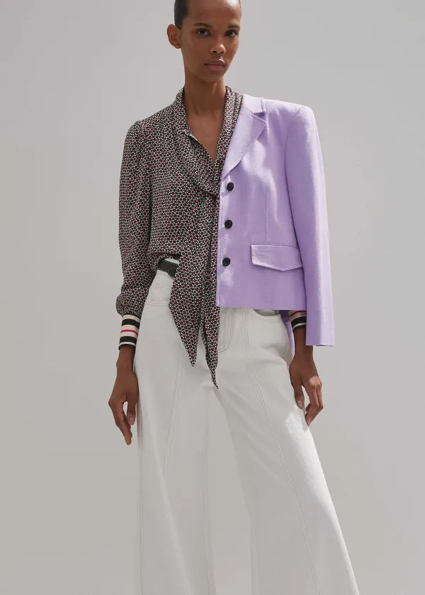 ME+EM Star Flower Print Pussybow Blouse | Women Blouses