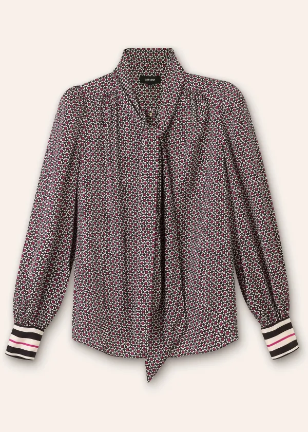 star_flower_print_pussybow_blouse_5.webp ME+EM Star Flower Print Pussybow Blouse | Women Blouses