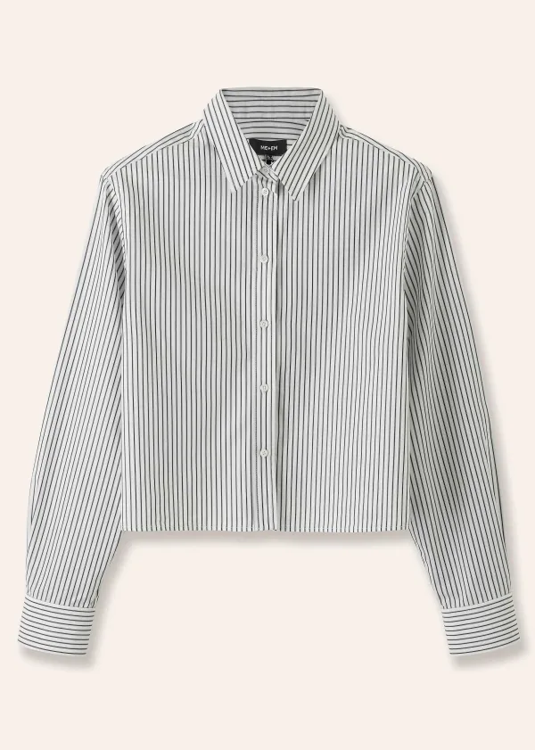 ME+EM Stripe Boxy Crop Shirt | Women Shirts