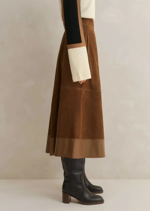 suede_mix_highwaisted_midi_skirt_4.webp ME+EM Suede Mix High-Waisted Midi Skirt | Women Skirts