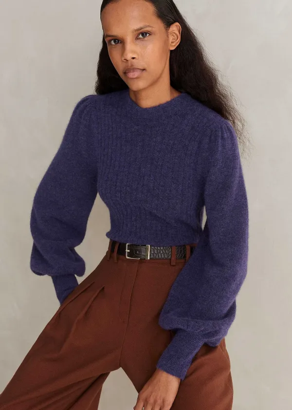 ME+EM Superfine Alpaca Pouf Sleeve Jumper | Women Jumpers