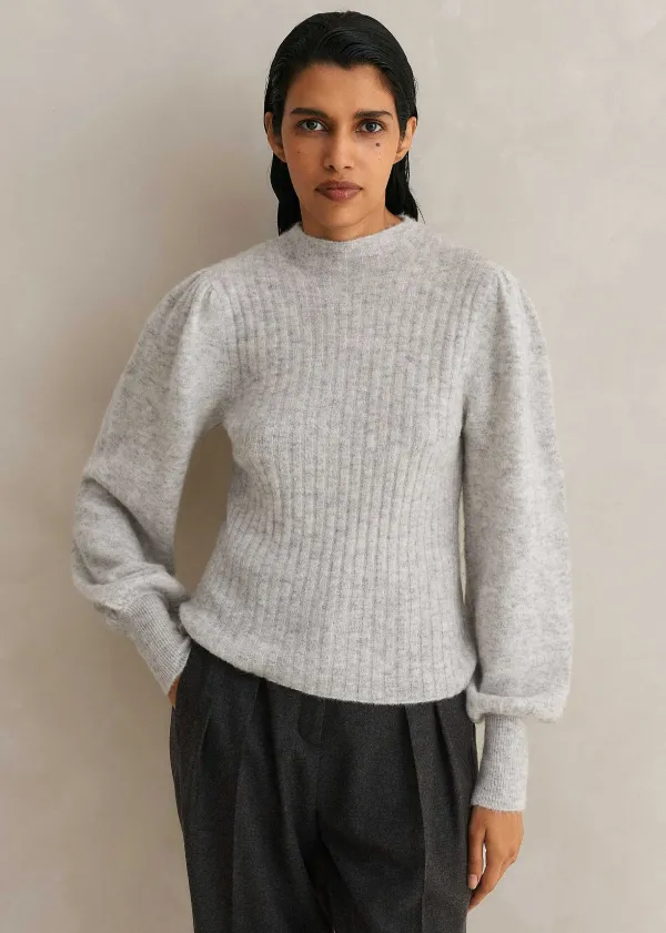 ME+EM Superfine Alpaca Pouf Sleeve Jumper | Women Jumpers