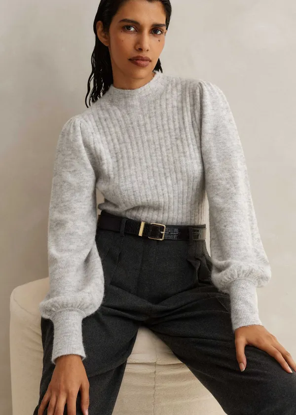 superfine_alpaca_pouf_sleeve_jumper_5.webp ME+EM Superfine Alpaca Pouf Sleeve Jumper | Women Jumpers