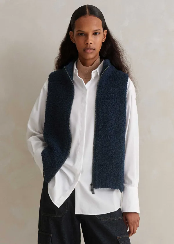 ME+EM Teddy Merino Boucl Zip Vest | Women Vests