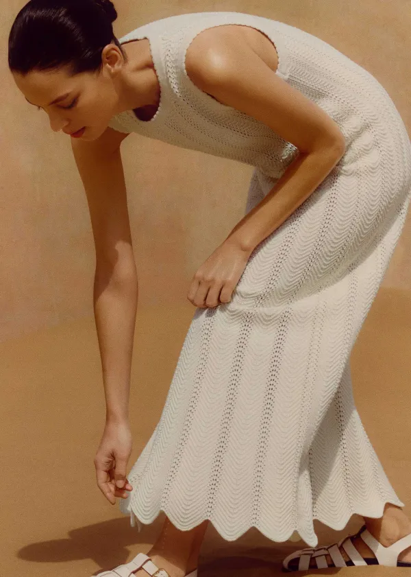 textured_cotton_knit_scallop_maxi_dress_5.webp ME+EM Textured Cotton Knit Scallop Maxi Dress | Women Maxi Dresses