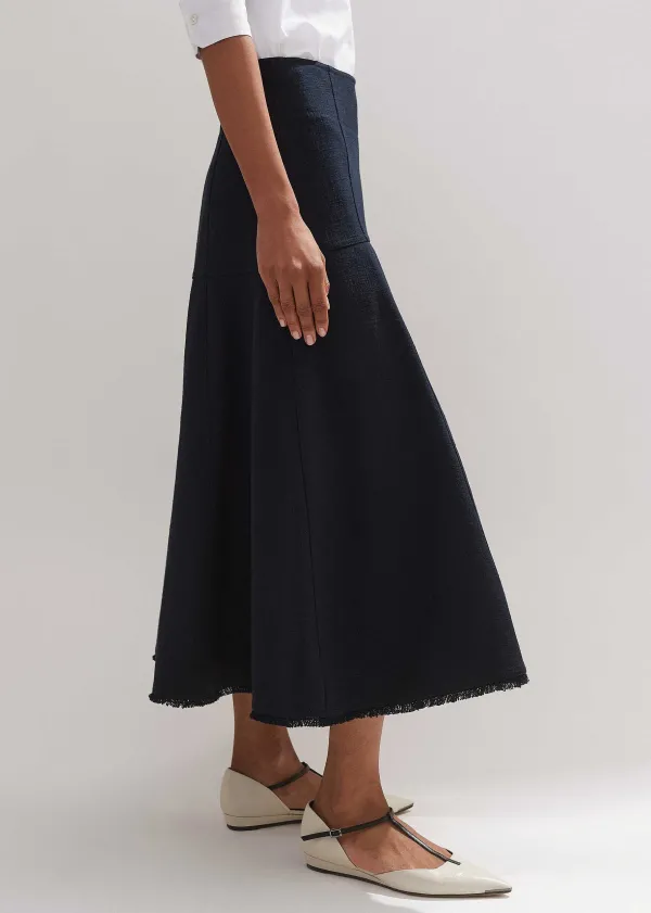 ME+EM Textured Cotton-Blend Skirt | Women Skirts