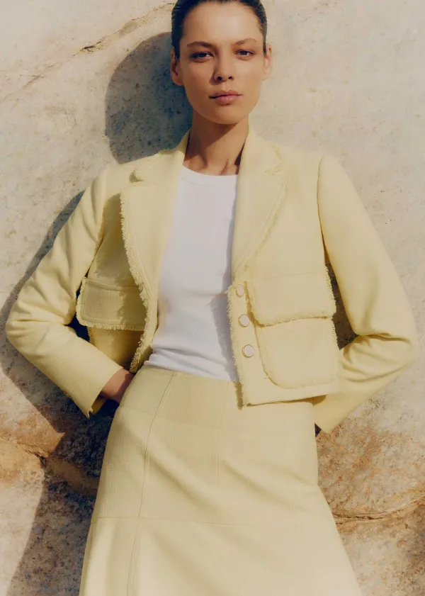 ME+EM Textured Cotton-Blend Skirt Co-Ord | Women Suits And Co-Ords