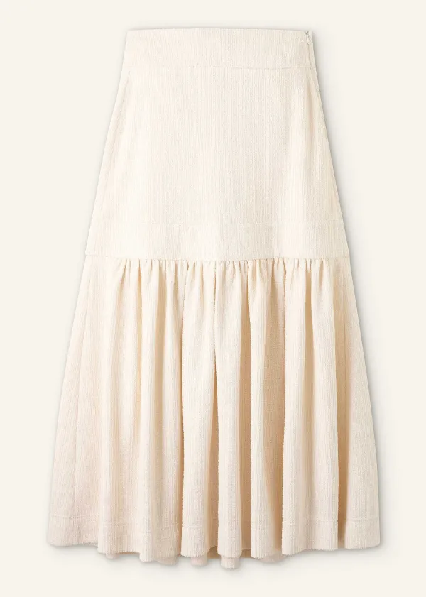 ME+EM Textured High-Waisted Maxi Skirt | Women Skirts