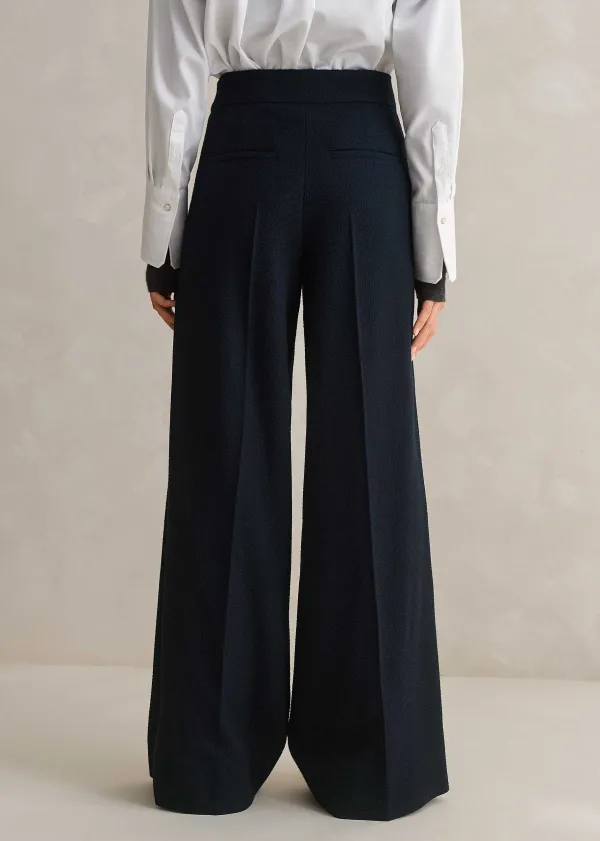 ME+EM Textured High-Waisted Wide-Leg Trouser | Women Wide-Leg Trousers