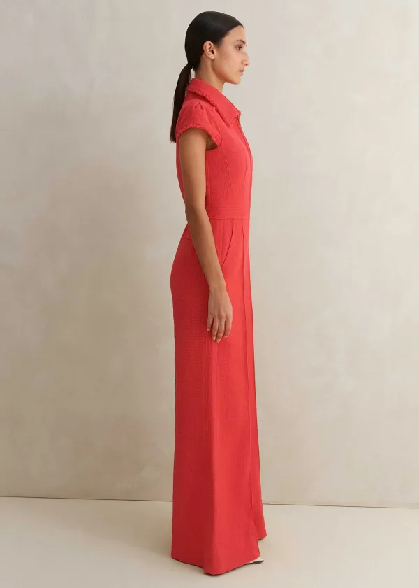 ME+EM Textured Jumpsuit | Women Jumpsuits