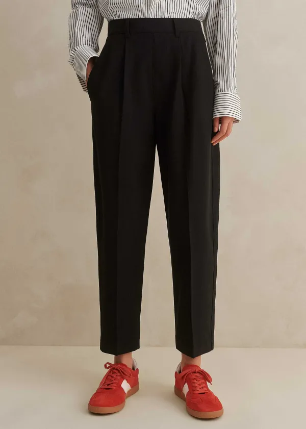 ME+EM Textured Tailoring Tapered Trouser | Women Tapered Trousers