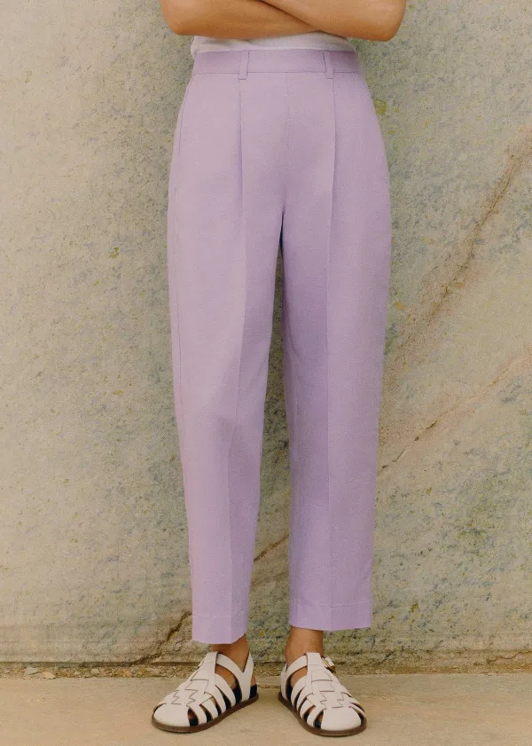 textured_tapered_trouser_4.webp ME+EM Textured Tapered Trouser | Women Tapered Trousers