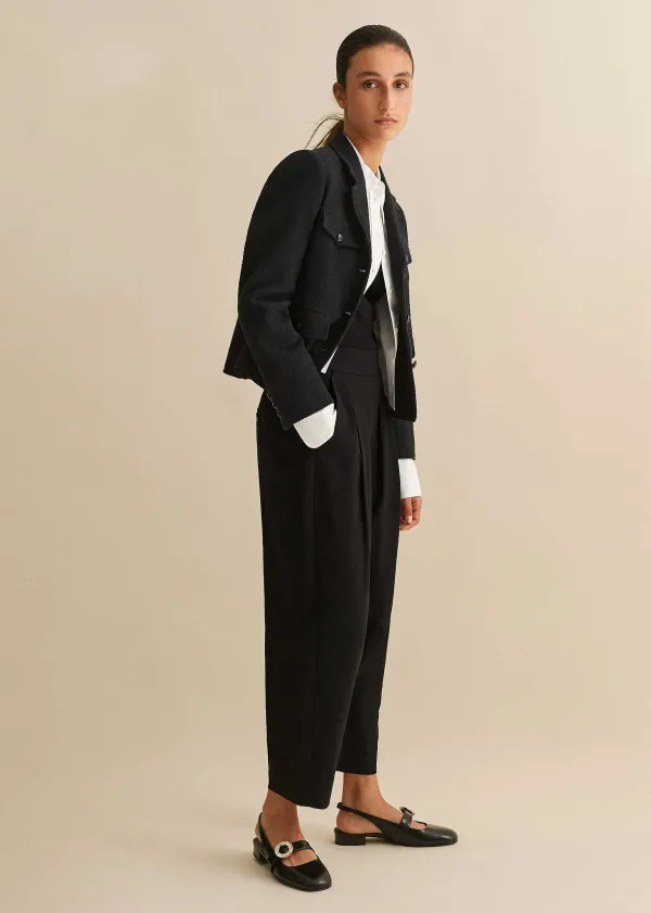 textured_weave_crop_tapered_trouser_3.webp ME+EM Textured Weave Crop Tapered Trouser | Women Tapered Trousers