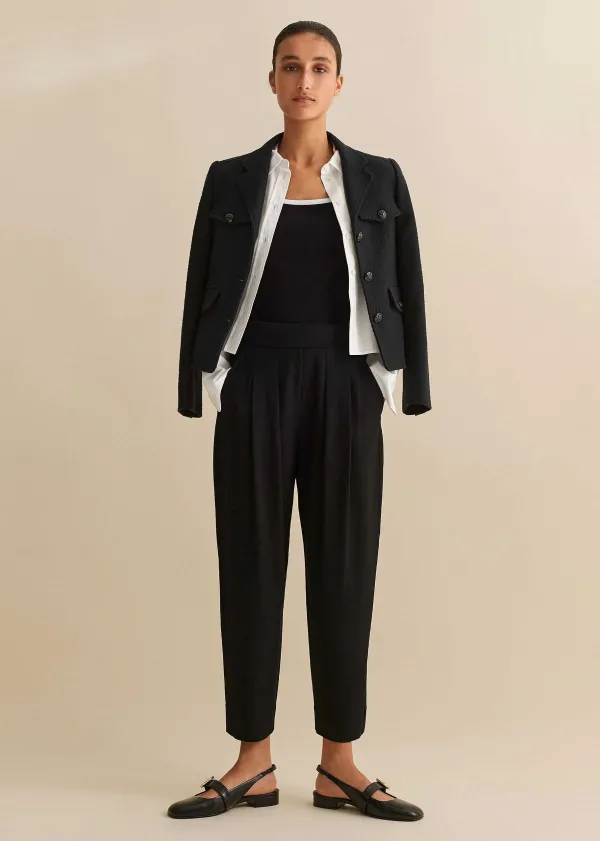 textured_weave_crop_tapered_trouser_4.webp ME+EM Textured Weave Crop Tapered Trouser | Women Tapered Trousers