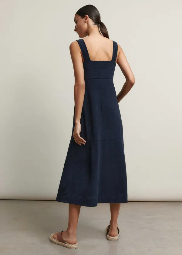 ME+EM Towelling Sleeveless Midi Dress | Women Midi Dresses