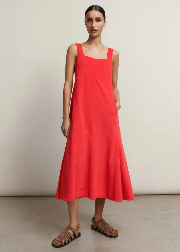 ME+EM Towelling Sleeveless Midi Dress | Women Midi Dresses
