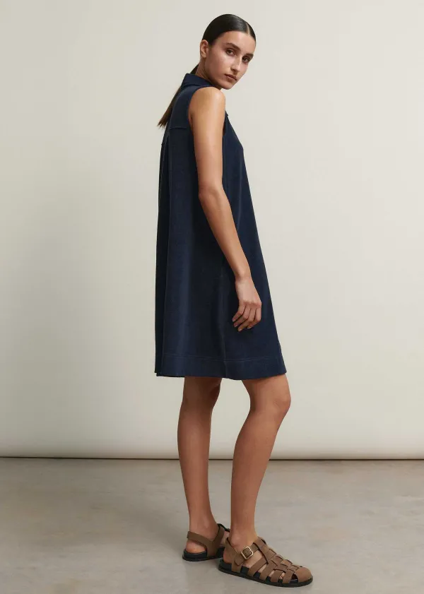 ME+EM Towelling Sleeveless Swing Dress | Women Short Dresses