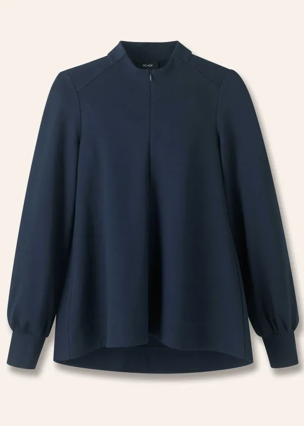 ME+EM Travel Tailoring Balloon Sleeve Swing Top | Women Sweatshirts & Long Sleeve Tops