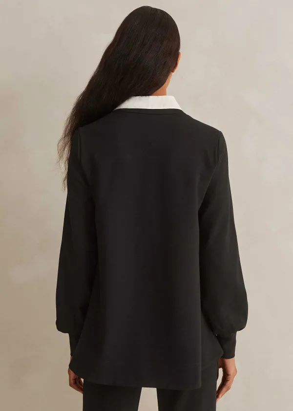 ME+EM Travel Tailoring Balloon Sleeve Swing Top | Women Sweatshirts & Long Sleeve Tops