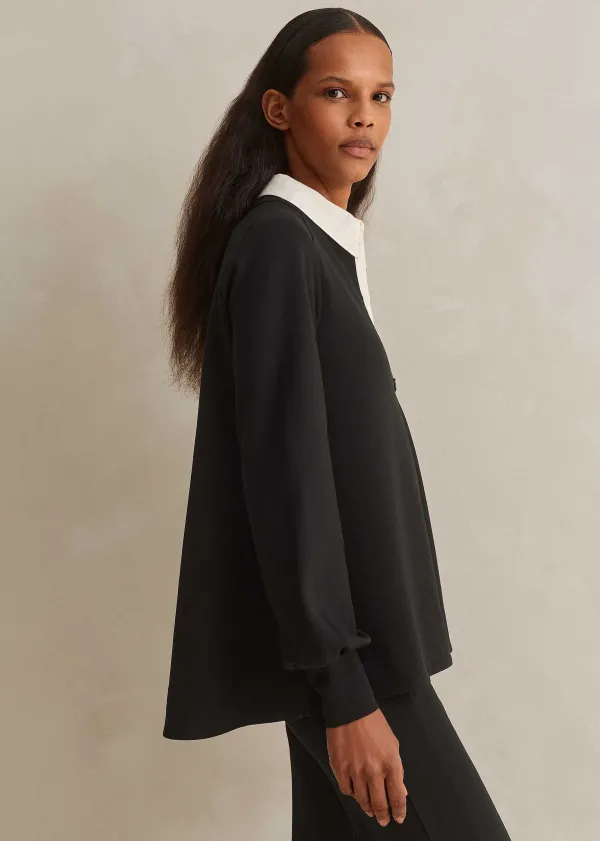 travel_tailoring_balloon_sleeve_swing_top_3-1.webp ME+EM Travel Tailoring Balloon Sleeve Swing Top | Women Sweatshirts & Long Sleeve Tops