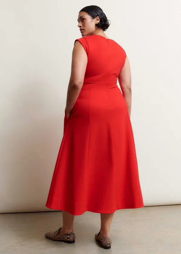 travel_tailoring_boat_neck_midi_dress_3.webp ME+EM Travel Tailoring Boat Neck Midi Dress | Women Midi Dresses