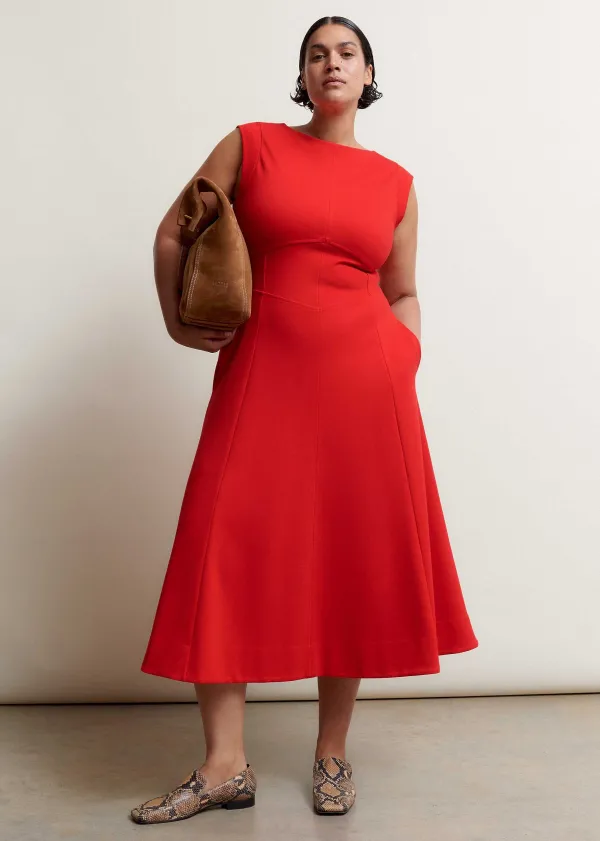 travel_tailoring_boat_neck_midi_dress_5.webp ME+EM Travel Tailoring Boat Neck Midi Dress | Women Midi Dresses