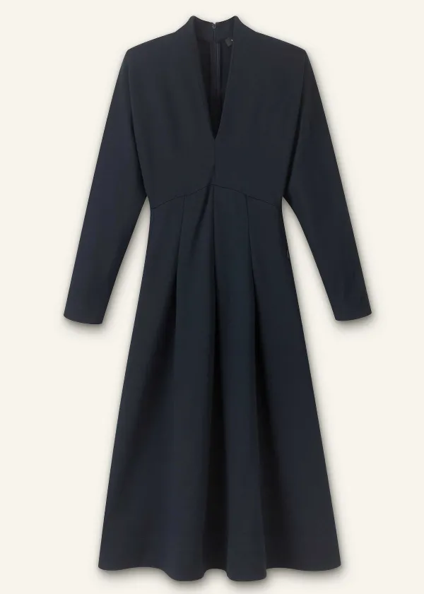 ME+EM Travel Tailoring Fit And Flare Midi Dress | Women Midi Dresses