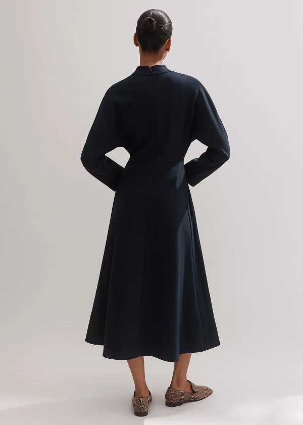 ME+EM Travel Tailoring Fit And Flare Midi Dress | Women Midi Dresses