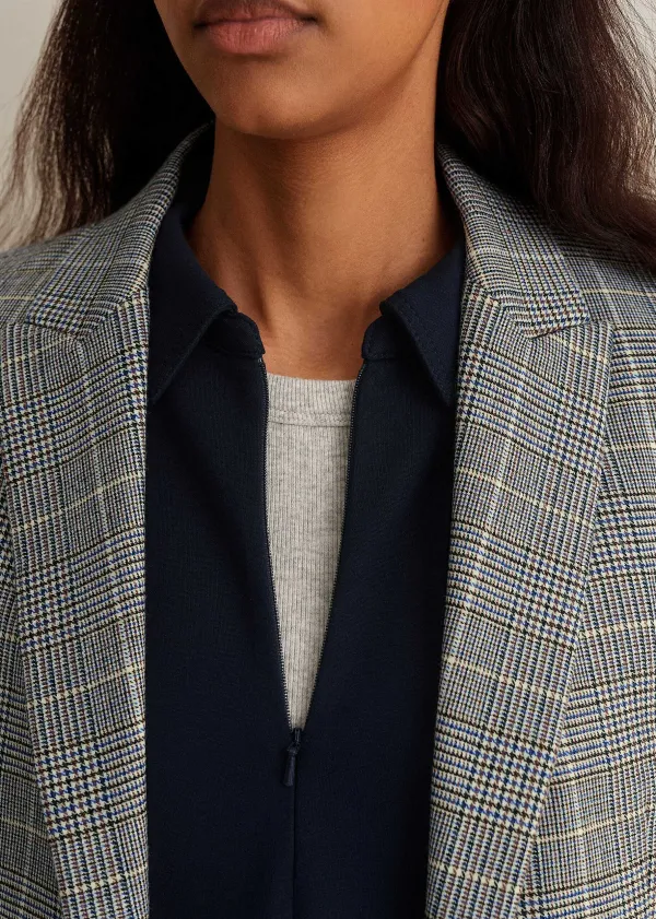 travel_tailoring_fluted_hem_shift_dress_7.webp ME+EM Travel Tailoring Fluted Hem Shift Dress | Women Long Sleeve Dresses