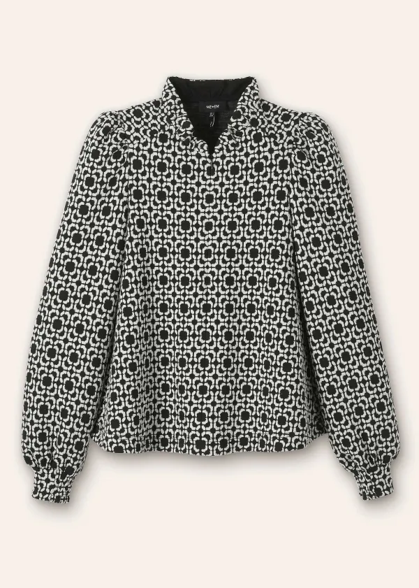 travel_tailoring_graphic_jacquard_swing_top_3.webp ME+EM Travel Tailoring Graphic Jacquard Swing Top | Women Travel Tailoring