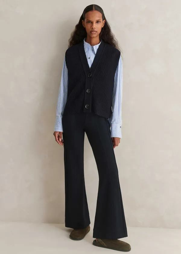 ME+EM Travel Tailoring Kick Flare Short Trouser | Women Travel Tailoring