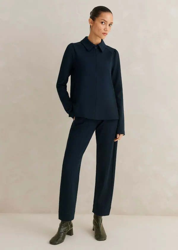 ME+EM Travel Tailoring Slim-Crop Trouser + Swing Top Co-Ord | Women Suits And Co-Ords