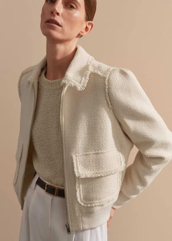 tweed_bomber_jacket_4.webp ME+EM Tweed Bomber Jacket | Women City Break Solutions