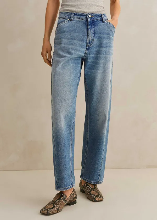 ME+EM Twisted Seam Jean | Women Tapered Trousers